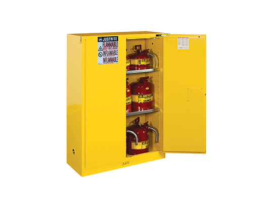 Sure-Grip® EX Flammable Safety Cabinet,90 gallon,2 self-close doors. Sure-Grip® EX Flammable Safety Cabinet,90 gallon,2 self-close doors.