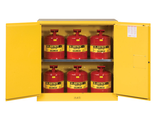 Sure-Grip® EX Flammable Safety Cabinet,90 gallon,2 self-close doors. Sure-Grip® EX Flammable Safety Cabinet,90 gallon,2 self-close doors.